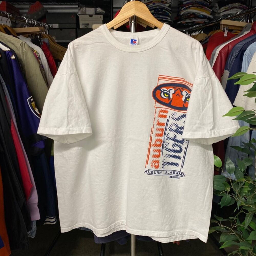Russell-athletic Men's White and Navy T-shirt